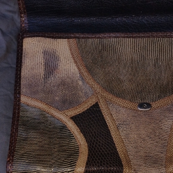 Carlos Falchi Black and Brown Leather Men's Wallet - Picture 3 of 14